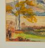 Vintage Wall Art Framed Watercolor landscape