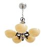 Vintage Art Deco Chandelier Streamline 5 Light Cup Shades