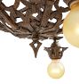 Vintage Classical Revival Chandelier 5 Arm Cast Iron