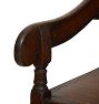 Vintage English Ornate Carved Wood Bench