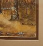 Vintage Painting of Landscape with Scenic River