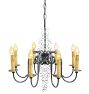 Vintage Spanish Revival Chandelier 4 Light Aladdin Pan