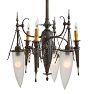 Extraordinary Vintage 6-Light Gothic Revival Chandelier