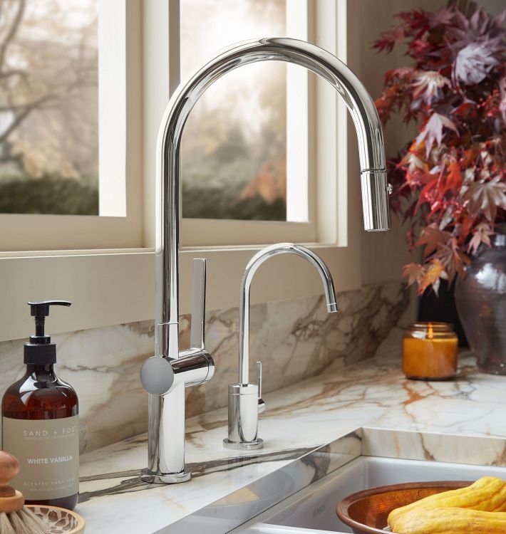 no.0109 bronze sandのラフラップ　一点物 La Spezia Pull Down Kitchen Faucet | Rejuvenation