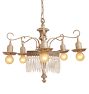 Five-Arm Classical Revival Crystal Chandelier