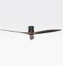 Falcon Semi-Flush Ceiling Fan, Matte Black & Walnut Blade