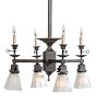 Antique Arts &amp; Crafts 4 x 4 Converted Gas/Electric Chandelier