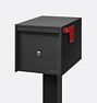 Adoorn Post Mount Locking Mailbox, Small - Black