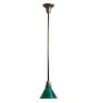Pendant with Vintage Green Glass Cone Down Shade