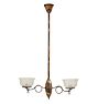 Vintage Victorian Pendant 2 Light Gas