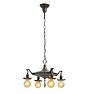 Vintage Classical Revival Chandelier Aladin Pan 4 Light Barebulb