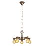 Vintage Classical Revival Chandelier 5 Light Bare Bulb