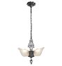 Vintage Art Deco Chandelier Slipper Shade 3 Light