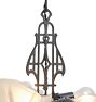 Vintage Art Deco Chandelier Slipper Shade 3 Light