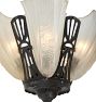 Vintage Art Deco Chandelier Slipper Shade 5 Light