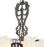 Vintage Art Deco Chandelier Slipper Shade 5 Light