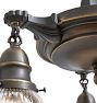Vintage Classical Revival Chandelier 3 Light Aladdin Pan