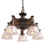 Vintage Classical Revival Chandelier 5 Light Aladdin Pan