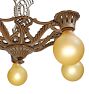 Vintage Classical Revival Chandelier 5 Light Bare Bulb