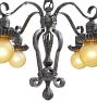 Vintage Romance Revival Chandelier 4 Arm Bare Bulb