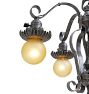 Vintage Romance Revival Chandelier 4 Arm Bare Bulb