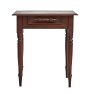 Vintage Traditional Nightstand Single Drawer and Dark Finish