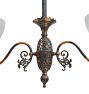 Vintage Victorian Chandelier 2 Arm Gas Japanned