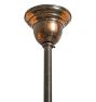 Antique 3-Arm Victorian Chandelier with Copper-Flashed Finish