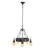 Vintage 5-Light Romance Revival Bare Bulb Chandelier