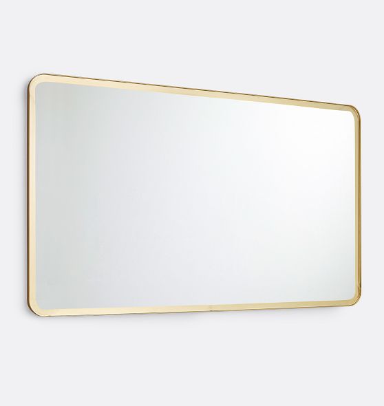 Double Vanity Wide Metal Framed Mirror | Rejuvenation