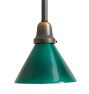 Pendant with Vintage Green Glass Cone Down Shade