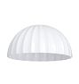 Enzo Glass Shade 12in x 5.82in Fluted Dome Cased White