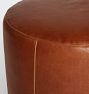 Worley Leather 21" Round Ottoman