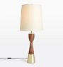 Brentwood Table Lamp Walnut & Brass