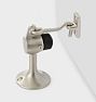 Cannon Doorstop With Hook, Brushed Nickel
