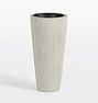 Open Box: Modern Textured Cylinder Planter, Large, Cement