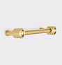 Perles Drawer Pull, 4" - Aged Brass