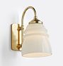 Ladd Sconce, Aged Brass - Opal Shade