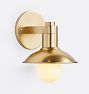 Crawford Sconce, Metal Shade - Aged Brass