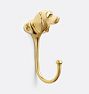 Cast Brass Dog Hook, Basset Hound