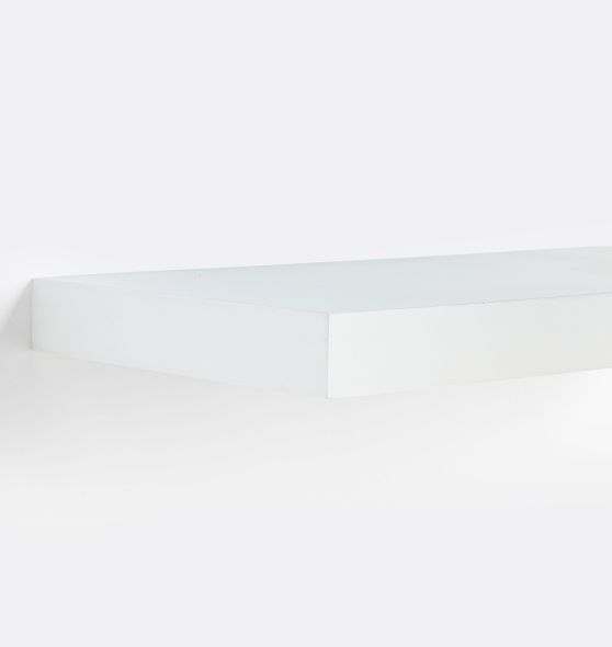 OPEN BOX: Floating Wood Shelf with 2" Height, 12"D x 24"W - White Ash