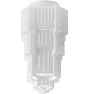 Art Deco 17in. Long Skyscraper Opal Shade
