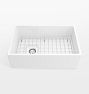 Frost Fireclay Single Kitchen Sink with Offset Drain - 30" x 19" 10"