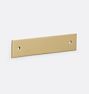Rectangle Drawer Pull Backplate, 4" - Aged Brass