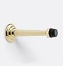 Deco Wall Doorstop, Unlacquered Brass