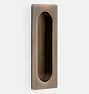 Rectangular Flush Pull, Burnished Antique