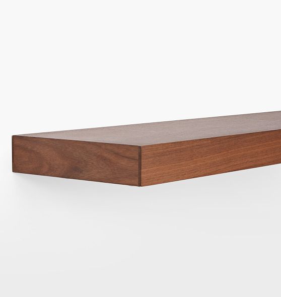 OPEN BOX: Floating Wood Shelf with 2" Height, 10"D x 24"W - Walnut
