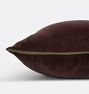 Italian Velvet Contrast Piping Pillow Cover