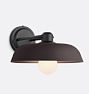 Carey Single Wall Sconce, 12" - Oil Rubbed Bronze - Matte Mulberry Dome Shade