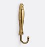 Seabrook Figure Hook, Sardine - Aged Brass